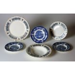 A large collection of Myott "Rialto", pattern Staffordshire porcelain Plates, Saucers, Soup Plates,