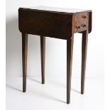 A Georgian period mahogany drop-leaf Table, of small proportions,