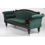 A William IV mahogany framed double ended Settee, in the manner of Williams & Gibton,