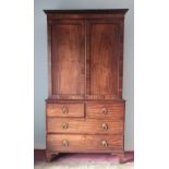 An Irish Regency period mahogany Linen Press,