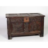 A late 18th Century Continental oak Coffer,