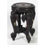 A heavy 19th Century hardwood Oriental Occasional Table,
