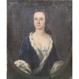 Late 18th Century Irish School "Portrait of Mrs Godwin Swifte of Swifte's Heath," O.O.C.
