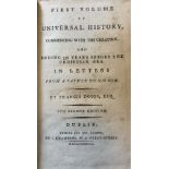 Dublin Printings: Dobbs (Francis) Universal History, .. in Letters form a Father to his Son. 9 vols.