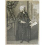 After Bindon "Jonathan Swift, D.S.P.D.," a black and white engraving, full length in robes, St.