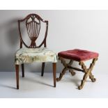 A 19th Century mahogany Hepplewhite Bedroom Chair,