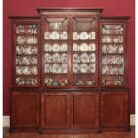 A fine large George IV mahogany breakfront Bookcase,