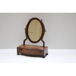 A Georgian period oval shaped Dressing Table Mirror,
