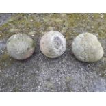 Three antique Granite Balls.