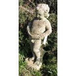 An old sandstone Model, of a young boy, approx. 71cms (28")high.