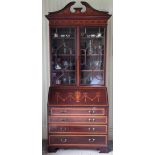 An attractive Edwardian period Bureau Bookcase,