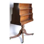 An attractive William IV Irish mahogany double sided Waterfall Bookcase,