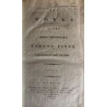 Burke (Ed.) The Works of the Rt. Hon. Edmund Burke, 3 vols. 8vo D. 1792 Cont. tree calf.