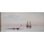 Four watercolours of "Boats at Sea etc.