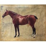 James Lynwood Palmer 1868 - 1941 "Study for a Racehorse in a Stable," O.O.C.