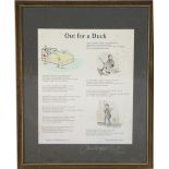 20th Century English School A set of 4 coloured cartoon and text Prints,