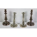 A pair of large Victorian silver plated Candlesticks, with floral design, approx.