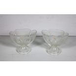 A pair of fine quality 19th Century etched glass Bowls,