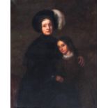 19th Century Irish School "Portrait of Countess Molende and her granddaughter Luigina de Sadre," O.