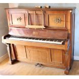 A Weber Pianola Piano, together with a large collection of pianola rolls, in 6 boxes,