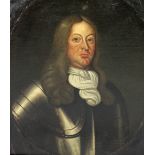 17th Century English School "Portrait of a Gentleman in Armour, Sir Francis Swifte," O.O.C.