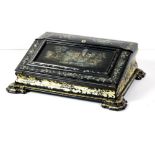 A fine quality 19th Century papier mache and mother-o-pearl Writing Box,
