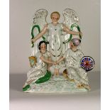 [Erin go Bragh] A rare 19th Century Staffordshire Figure entitled "Peace on Earth,