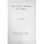 Yeats (W.B.) The Wild Swans at Coole, 8vo L. (Mac Millan & Co.