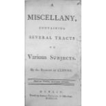 [Berkeley (George)] A Miscellany containing Several Tracts on various subjects by the Bishop of