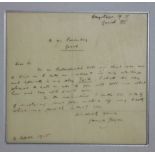 Original Letter from Joyce Joyce (James). ALS to Dr.