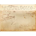 Napoleon Paying his Washerwomen [Bonaparte (Napoleon)] A manuscript Note written to Napoleon's