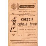 G.A.A.: Programmes 1952 & 1954, Hurling - Clár Oifiguil Craobh Iomana na hEireann - 7.9.