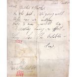 Letter from The Four Courts, 1922 [Connelly (Simon)] An autograph note signed 'Simon' [Donnelly],