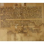 The Proclamation of the Irish Republic An original Half-Proclamation,