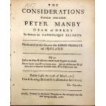 Pamphlet: Manby - The Considerations which Obliged Peter Manby Dean of Derry To Embrace the