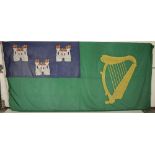 [The City of Dublin Flag] A very large linen Flag or Hanging, circa 8 feet x 4 feet, 20th Century,