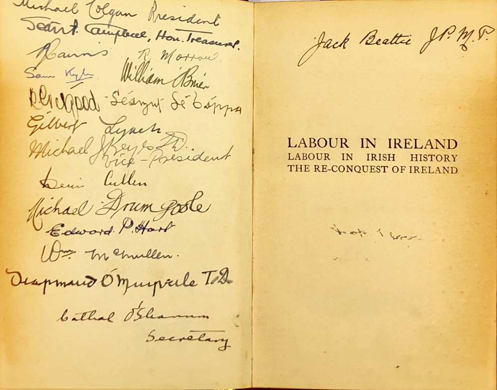 Association Copy Connolly (James). Labour in Ireland. Maunsel & Roberts 1922.