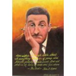 Michael Hawthorne A set of 6 attractive Profile Paintings of Irish Writers to include "Oscar