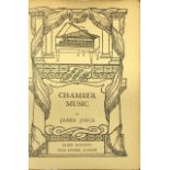 Joyce (James) Chamber Music, 8vo L. (Elkin Mathews) 1907, First Edition, illus. t.p., hf.
