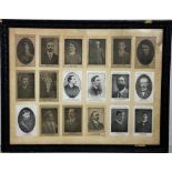 Postcards: [Republican Leaders - 1916 Rising] A framed group of 18 original ptd.