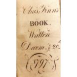 'Chris Finn's Book' Manuscript: A Dubliner's book of toasts, dances, songs and quotations, 1797.