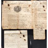 Notes from the King and Queen of France D'Orleans (Louis Philippe & Marie Amelia) An early 19th
