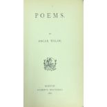 Wilde (Oscar). Poems. Boston, Roberts Brothers 1881, First US Edition Orig.