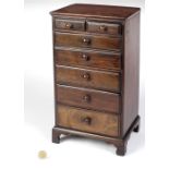 A late 18th Century mahogany miniature Apprentice Tallboy Chest,