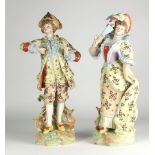 A pair of attractive 19th Century Continental porcelain Figures,