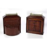 A rare pair of fine quality Regency period figured mahogany Knife / Cutlery Containers,
