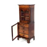 A Georgian mahogany miniature Apprentice Cabinet,