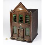 The Travelling Baby House A fine and extremely rare small mahogany two room house of the type