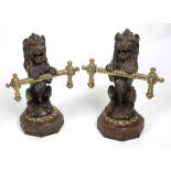 A pair of fine quality 19th Century Fire Dogs / Andirons, in the manner of AW Pugin,