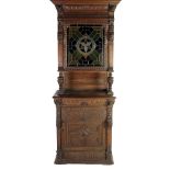 A 19th Century Cromwellian style carved oak Cabinet,
